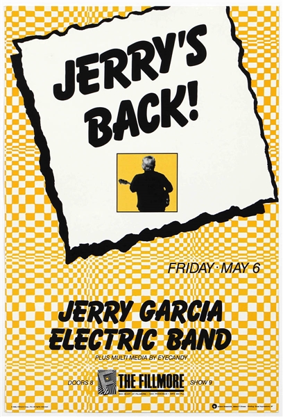 Jerry Garcia (Grateful Dead) Original 1988 Concert Poster