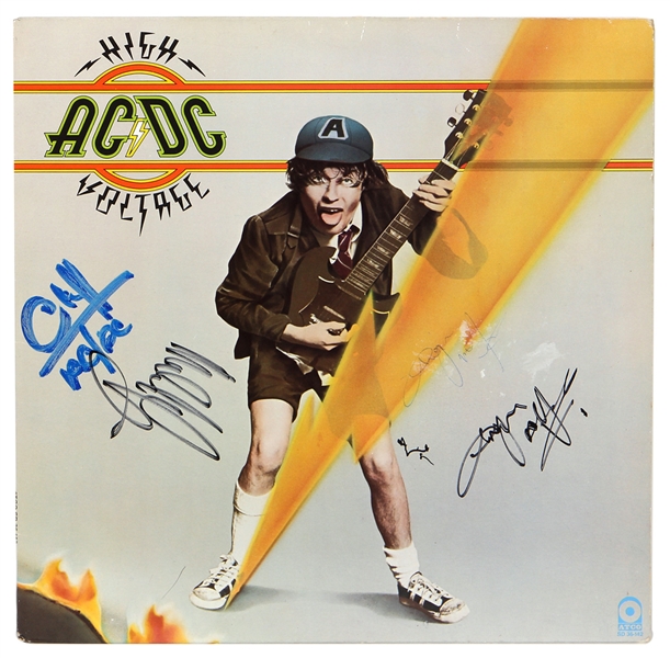 AC/DC Band Signed “High Voltage” Album JSA