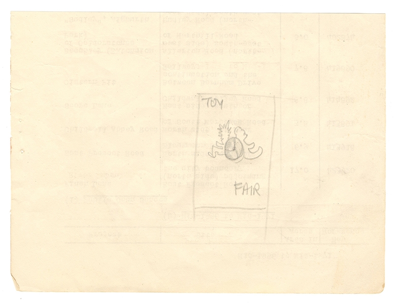 1958 Paul McCartney Original Artwork
