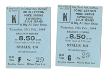 The Beatles John Lennon Original 1964 Sheffield Hall Tickets