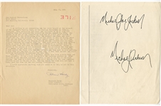 Michael Jackson and Joe Jackson Original Correspondence