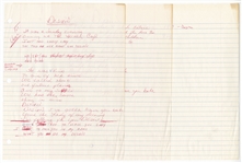 Janet Jackson Handwritten Desiree Working Lyrics
