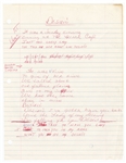 Janet Jackson Handwritten Desiree Working Lyrics