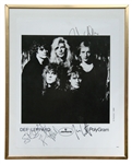 Def Leppard 1988 Band Signed Photograph With Steve Clark