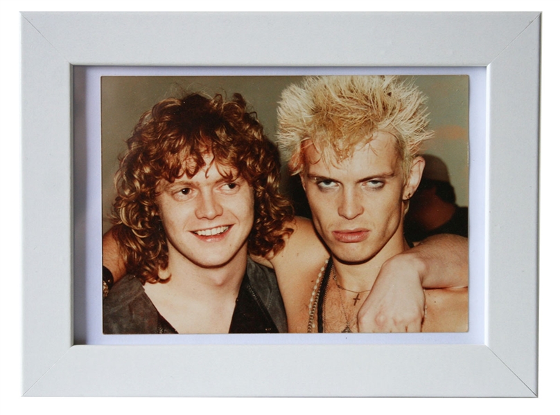 Def Leppard Rick Allen Owned Original Photograph With Billy Idol