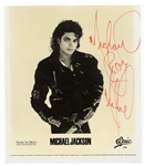 Michael Jackson Signed Promotional Photograph