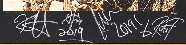 Metallica Band Four Horsemen Signed Limited Edition Lithograph