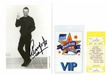 Ringo Starr Signed Photograph with a Backstage Pass and Ticket Stub