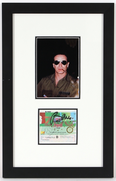 Bono and The Edge Signed 1993 U2 Concert Ticket