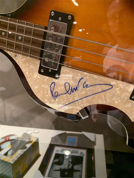 The Beatles Paul McCartney Signed Hofner Bass Guitar Frank Caiazzo Authenticated