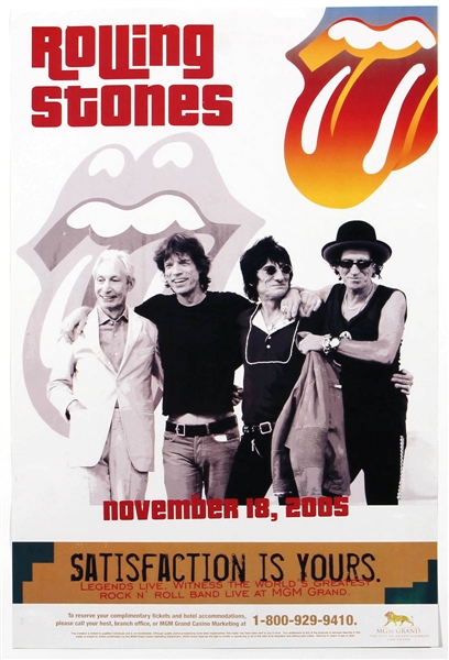 Rolling Stones Original 2005 MGM Grand Concert Poster