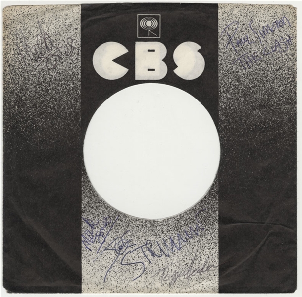 The Clash Signed CBS 45 Record Sleeve