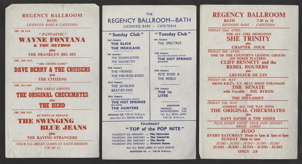 Regency Ballroom Bath UK Original Concert Handbills (3)