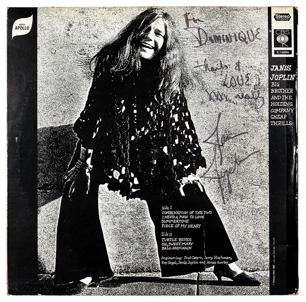 Janis Joplin Signed "Cheap Thrills" Album JSA & REAL