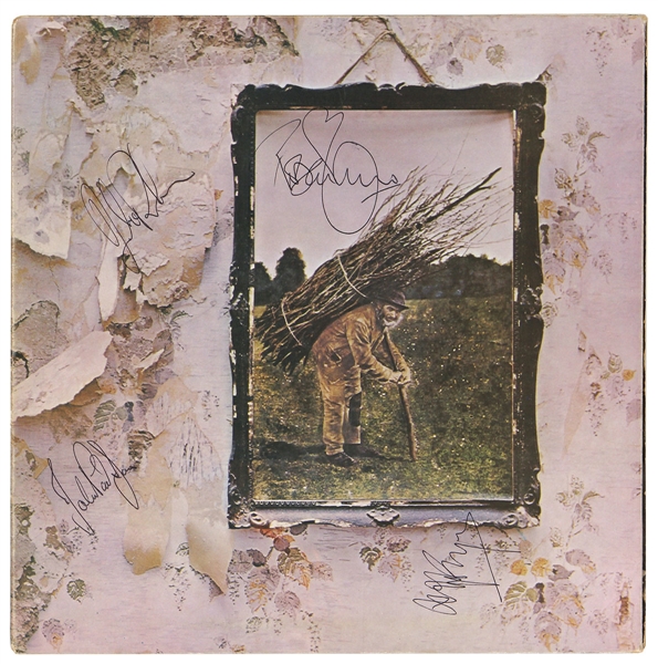Led Zeppelin Band Signed "Led Zeppelin IV" Album JSA