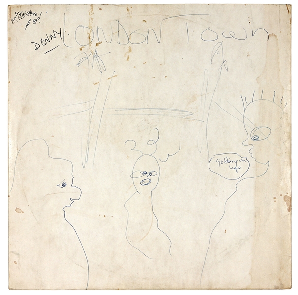Paul McCartney Hand-Drawn "London Town" Album Cover Artwork Hand-Titled and Annotated Sothebys & Frank Caiazzo LOA