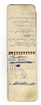 Shoeless Joe Jackson Owned and Handwritten Notebook Beckett