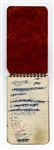 Shoeless Joe Jackson Owned and Handwritten Notebook Beckett