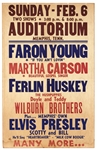 Elvis Presley Original 1955 Auditorium Concert Poster