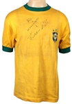 Pelé Historic Signed and National Match Worn Jersey on 10/6/1976 Last National Game MEARS & JSA