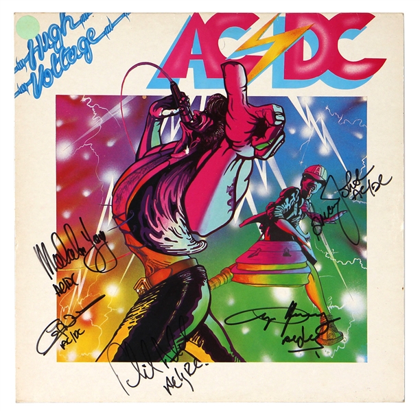 AC/DC Signed "High Voltage" European Album JSA
