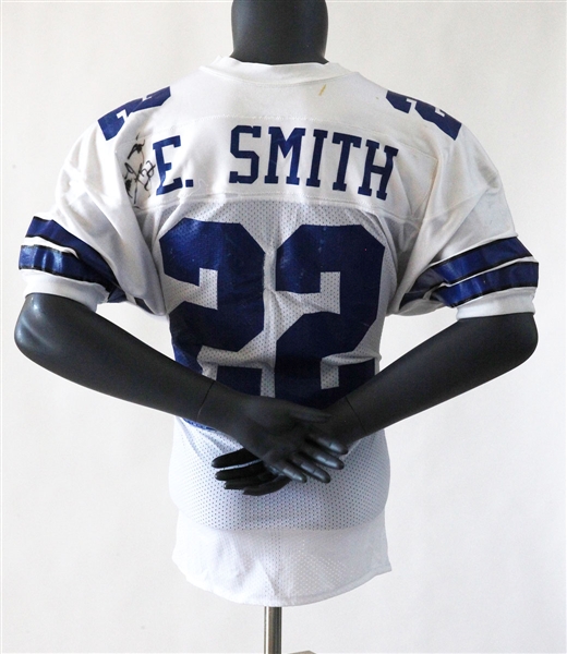 Emmitt Smith Signed and Heavily Game Worn 1990-1991 Rookie Season Jersey Cowboys LOAs