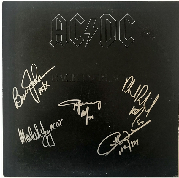 AC/DC Stunning Band Signed “Back in Black” Album REAL