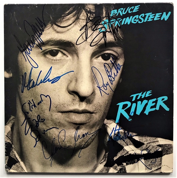 Bruce Springsteen and the E Street Band Signed “The River” Album JSA & REAL
