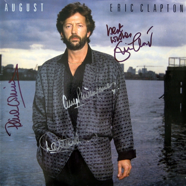 Eric Clapton & Band Signed “August” Album REAL