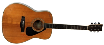 George Harrison Played and Twice-Signed Acoustic Guitar with Original Unreleased Cassette Recording TRACKS UK & Frank Caiazzo