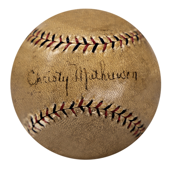 Babe Ruth, Lou Gehrig and Christy Mathewson Only Known Signed Baseball JSA