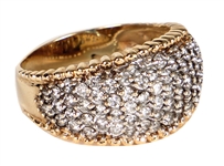 Elvis Presley Owned & Worn Gold Pavé Diamond Ring