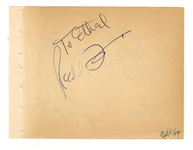 Janis Joplin Signed Autograph Album Page JSA