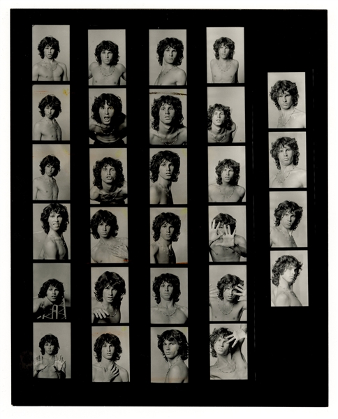 Jim Morrison Original "Young Lion" Joel Brodsky Contact Sheet