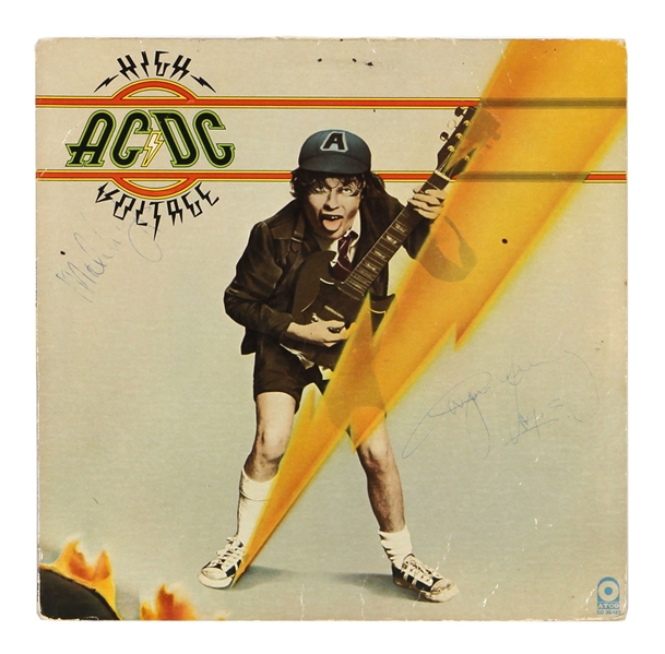 AC/DC Signed “High Voltage” Album with Bon Scott Beckett