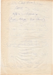 Queen Freddie Mercury Time Handwritten Lyrics & Performance Notes JSA