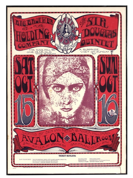 Original Big Brother and the Holding Company Family Dog Concert Poster