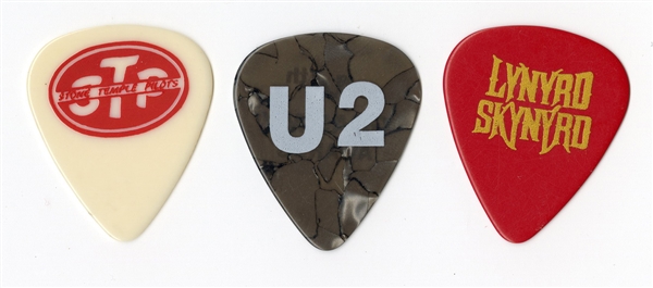 U2, Stone Temple Pilots & Lynyrd Skynyrd Stage Used Guitar Picks Lot