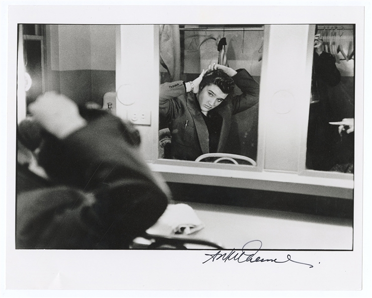 Elvis Presley Original Alfred Wertheimer Signed and Stamped Photograph