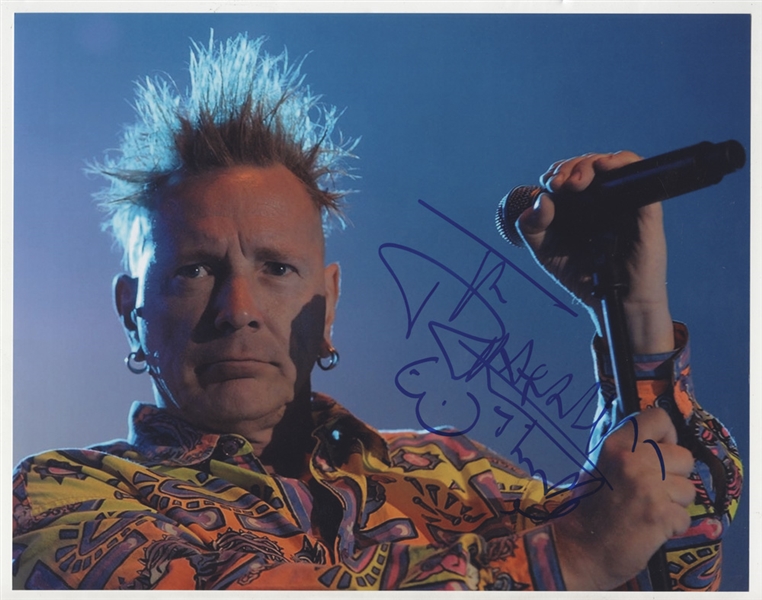 Sex Pistols Johnny Rotten Signed 11 x 14 Photograph