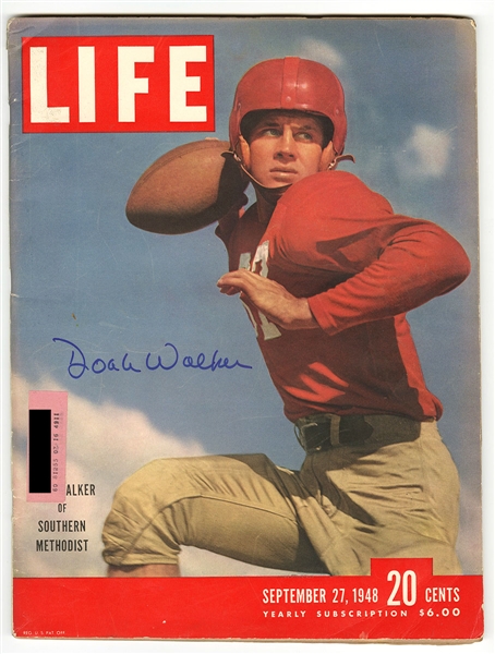 Doak Walker Signed 1948 Edition of Life Magazine