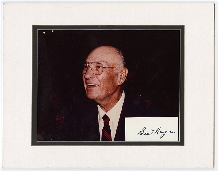 Ben Hogan Signed Cut with Photograph