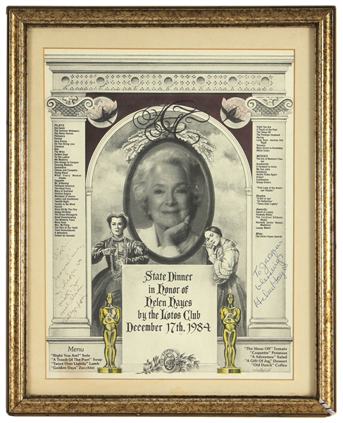 Helen Hayes Signed Official Dinner Invitation 1984