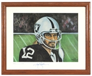 Ken Stabler Lithograph Signed by Stabler and Bob Davidson