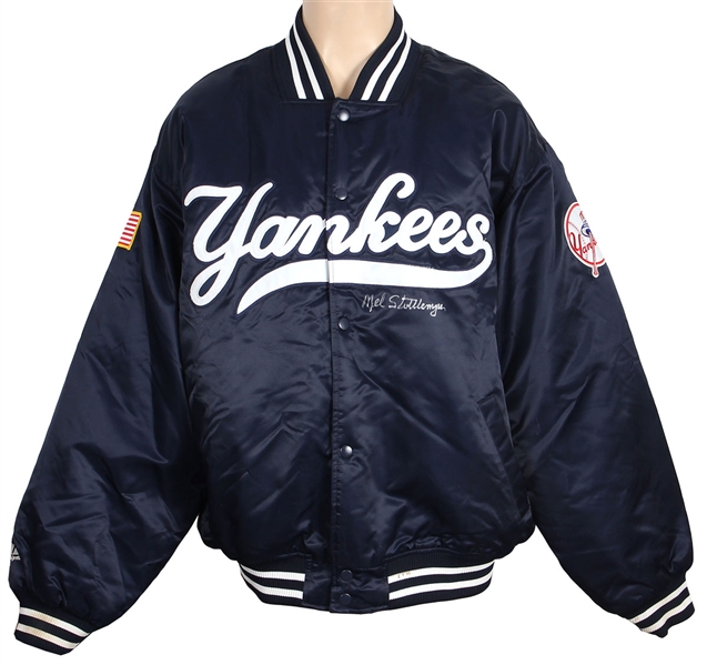 2001 Mel Stottlemyre Signed Game Worn New York Yankees Warm Up Jacket