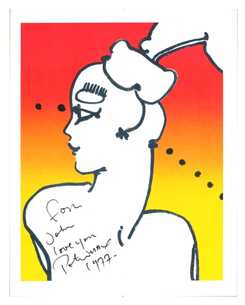 Peter Max Signed 1977 Giclee Print on Canvas