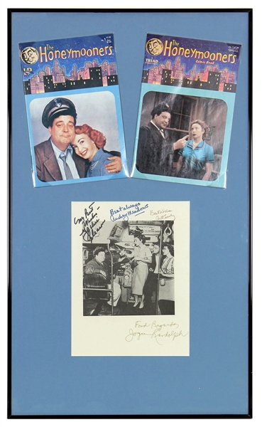 The Honeymooners Cast Signed Photo Display - Secretarial Gleason