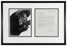 Lon Chaney Jr. Signed Typed Letter JSA