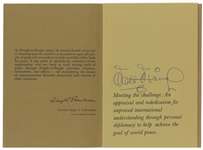 Walt Disney Signed People to People Tenth Anniversary Program JSA