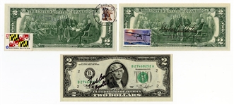 Collection of Astronaut Signed $2 Bills (11) JSA